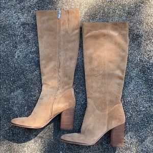 Sam Edelman Camel Color Suede Boots SZ 8.5